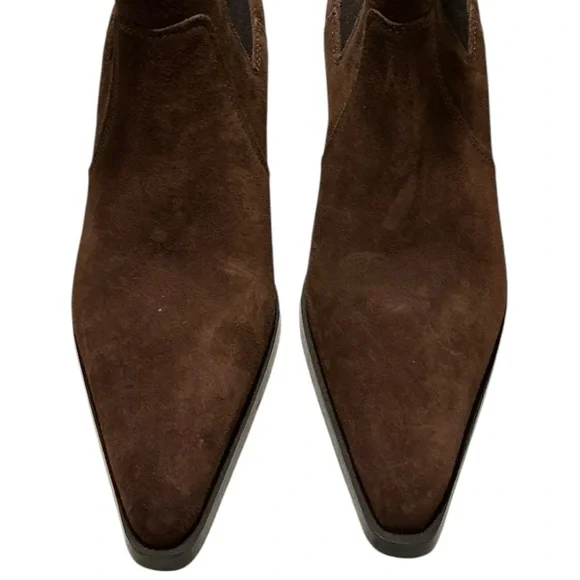 ZARA Brown Suede Heeled Ankle Boots in Sz 36 (6) - Picture 8 of 9